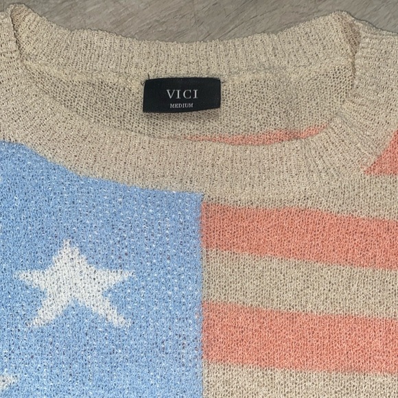 VICI American Flag Long Sleeve Sweater - Picture 2 of 7